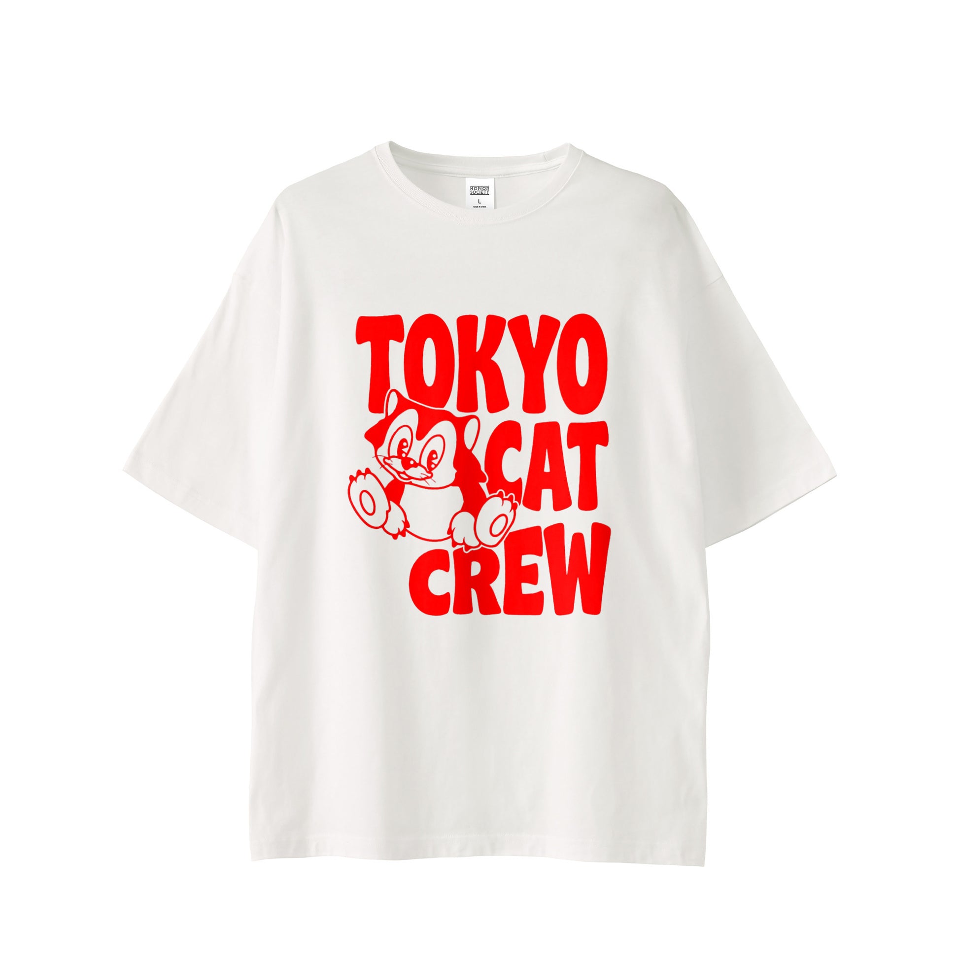 Tokyo Cat Crew T-shirt white image