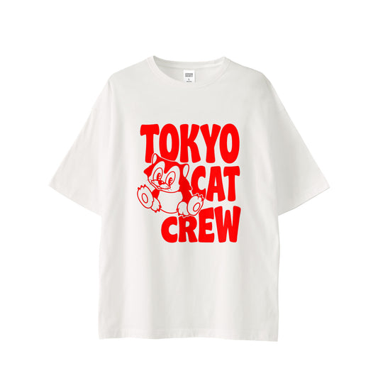 Tokyo Cat Crew T-shirt white image