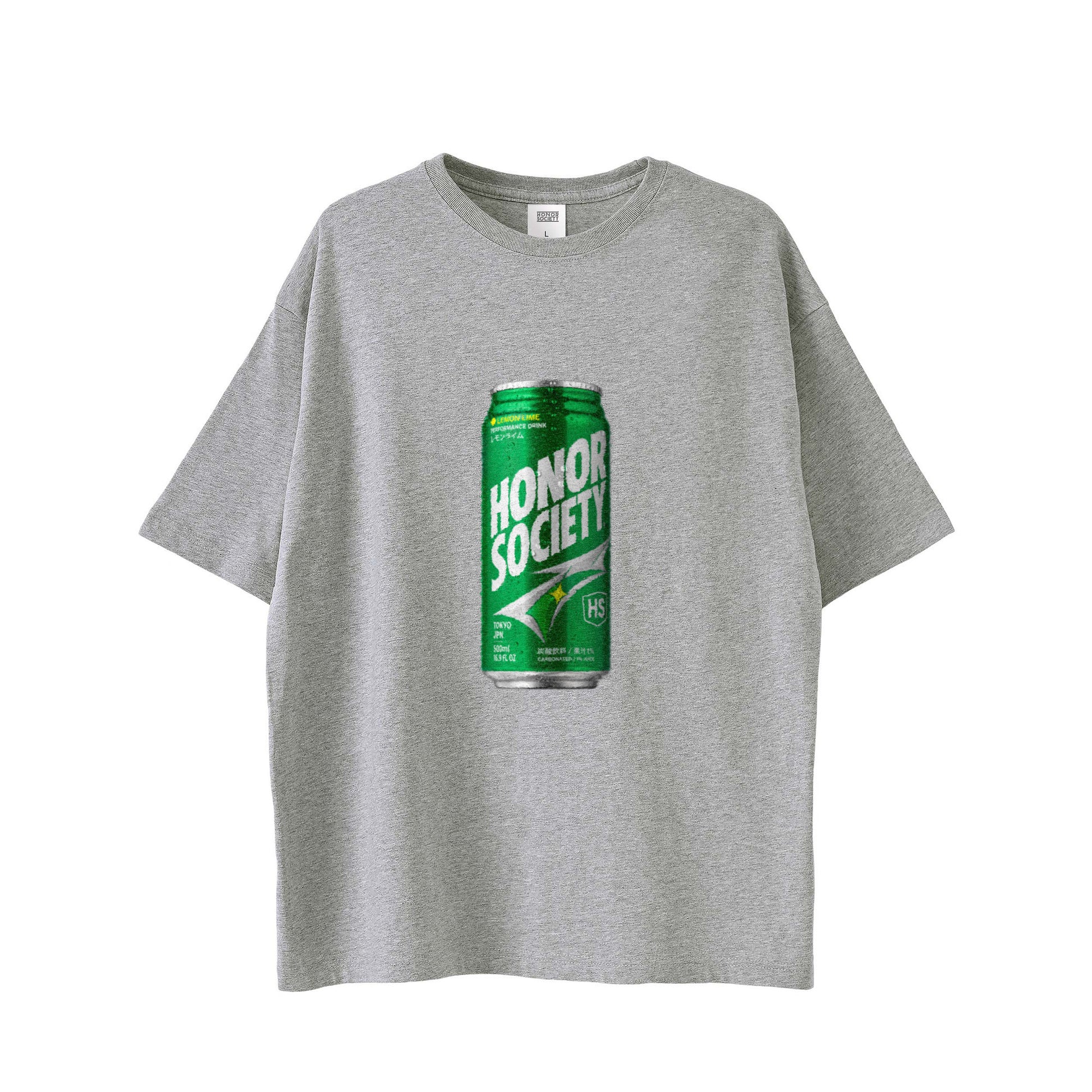 Honor Society Canned Juice T-Shirt — Gray (Front)