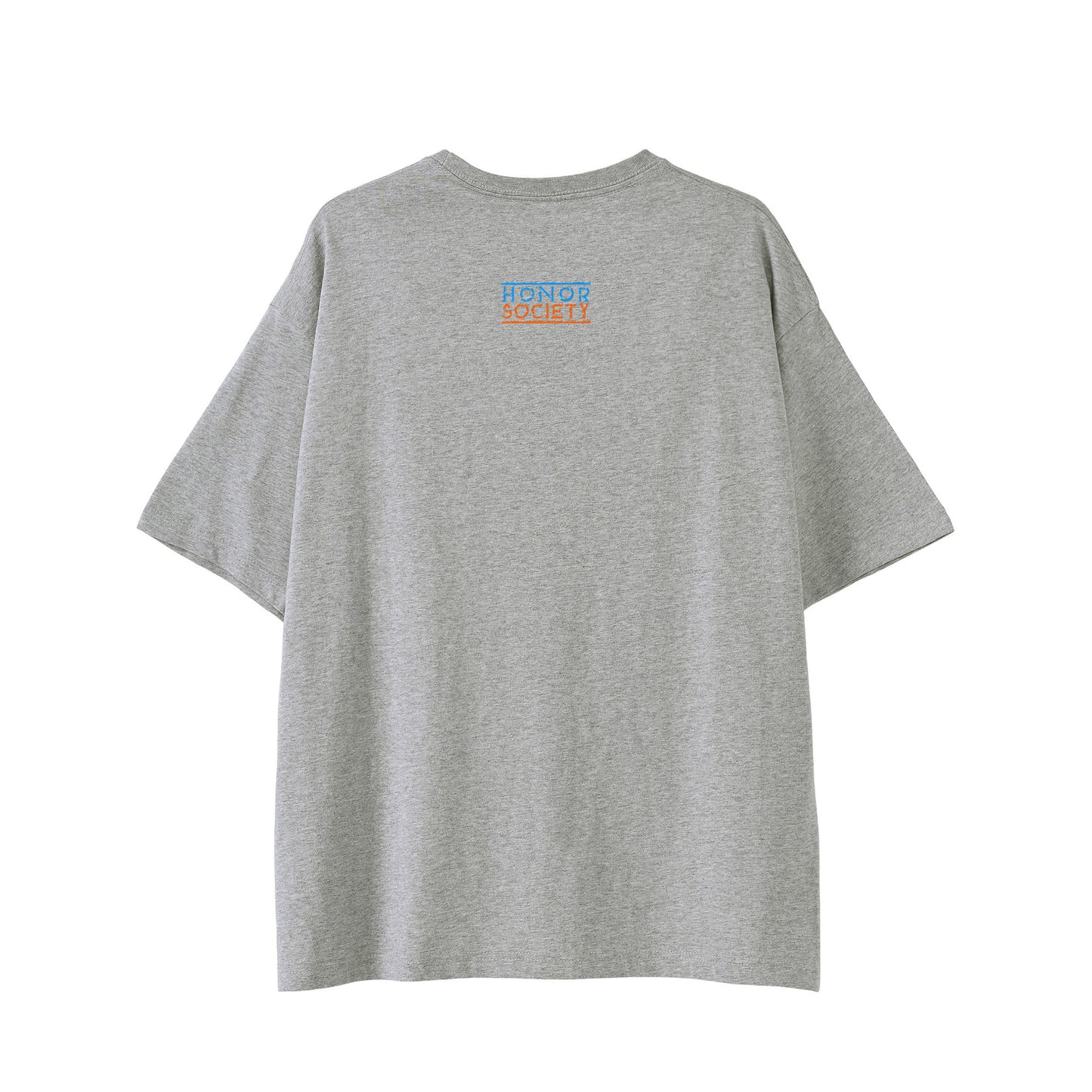 Honor Society 3D Logo T-Shirt — Gray (Back)