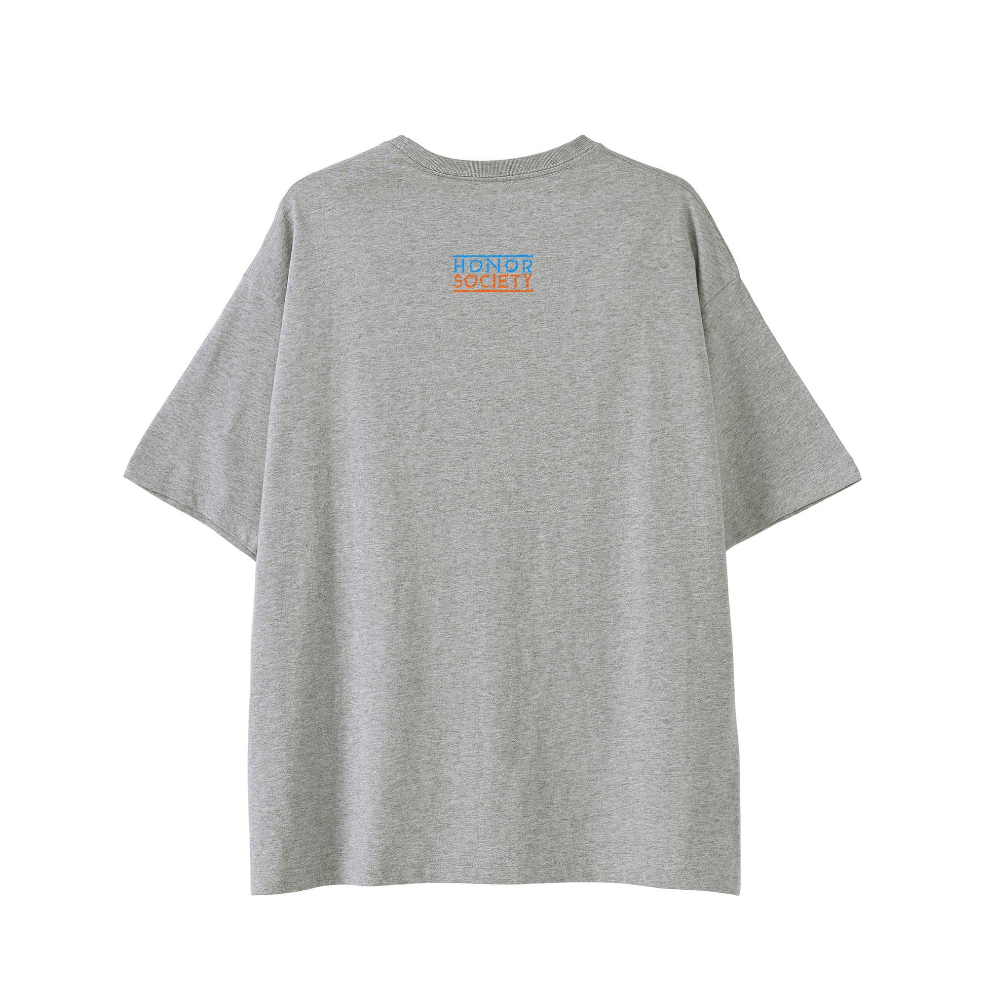 Honor Society 3D Logo T-Shirt — Gray (Back)