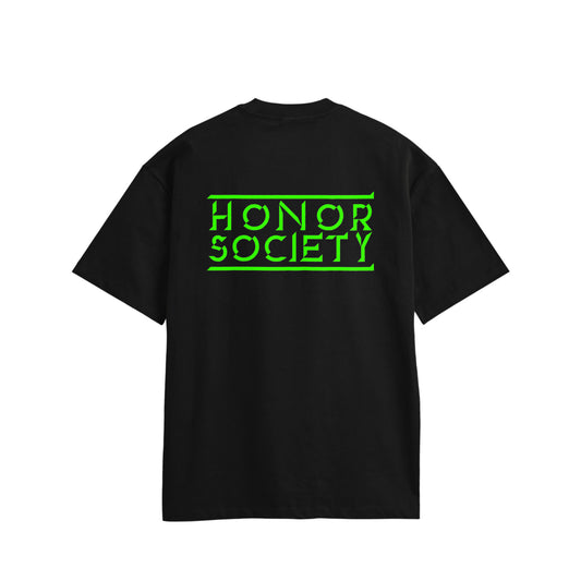 Honor Society Box logo green T-shirts black image