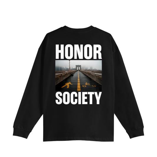 Honor Society Bridge Photo Long Sleeve T-shirt black image