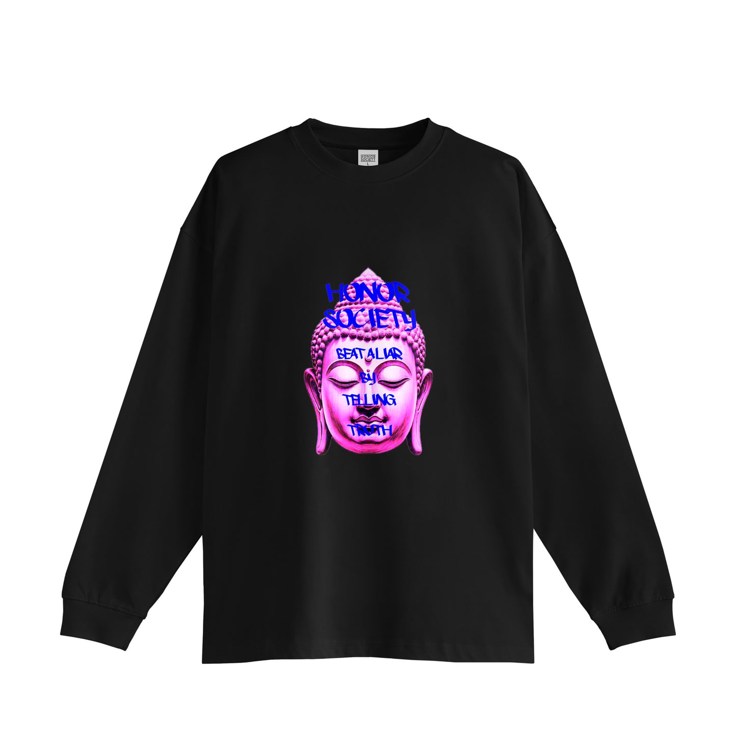 Honor Society Buddha Long Sleeve T-shirt black image