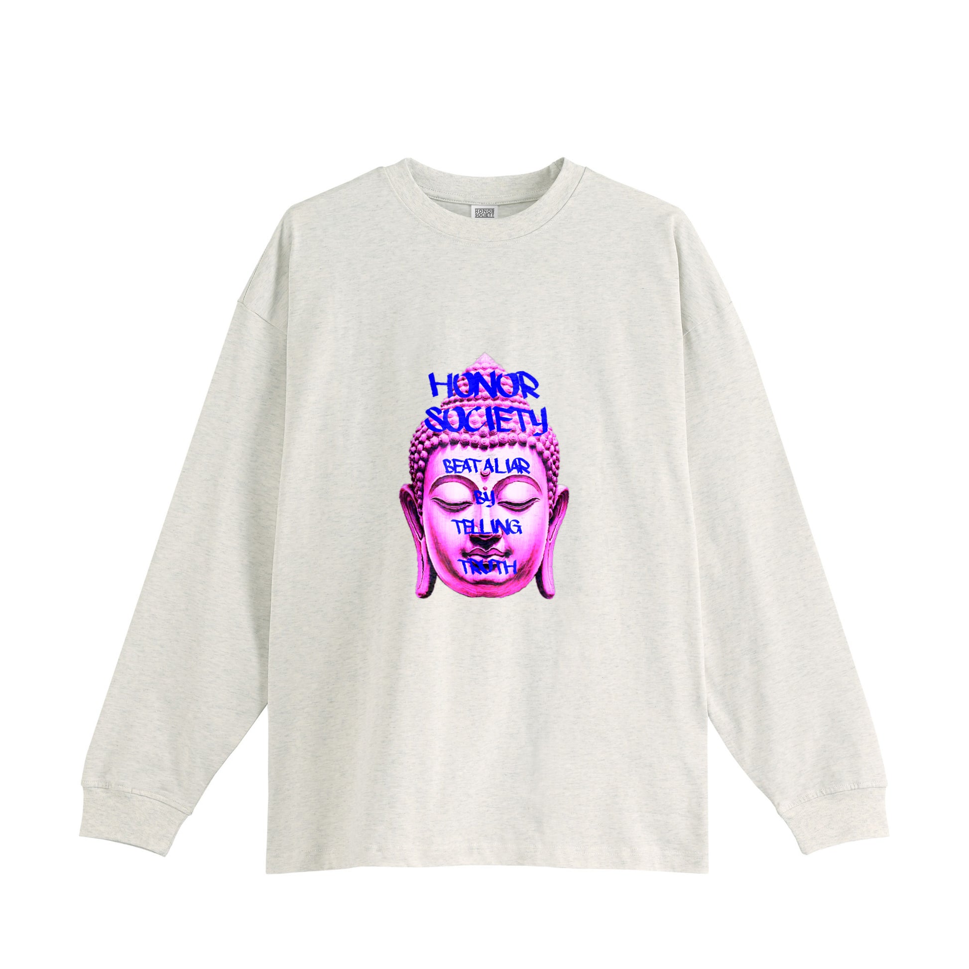 Honor Society Buddha Long Sleeve T-shirt oatmeal image