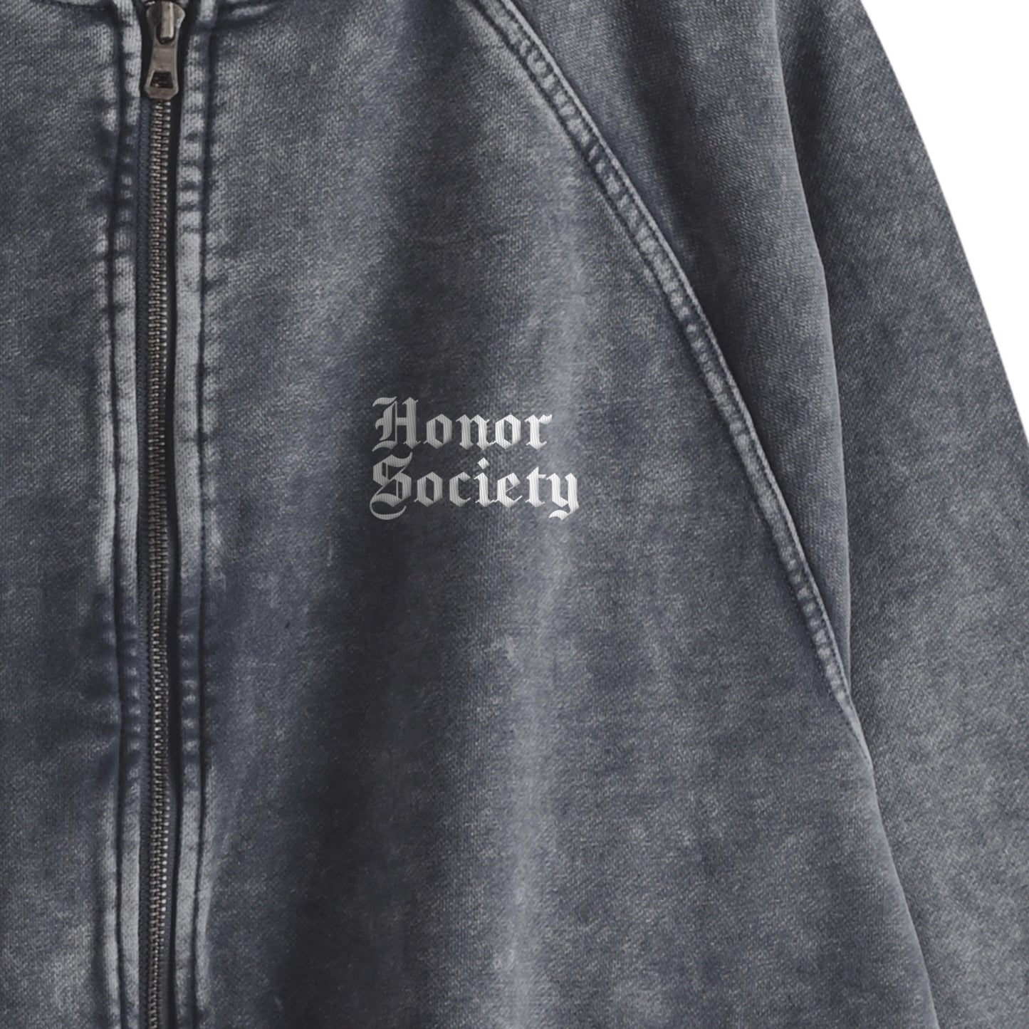 Honor Society Gothic logo Washed processing Sweat jacket