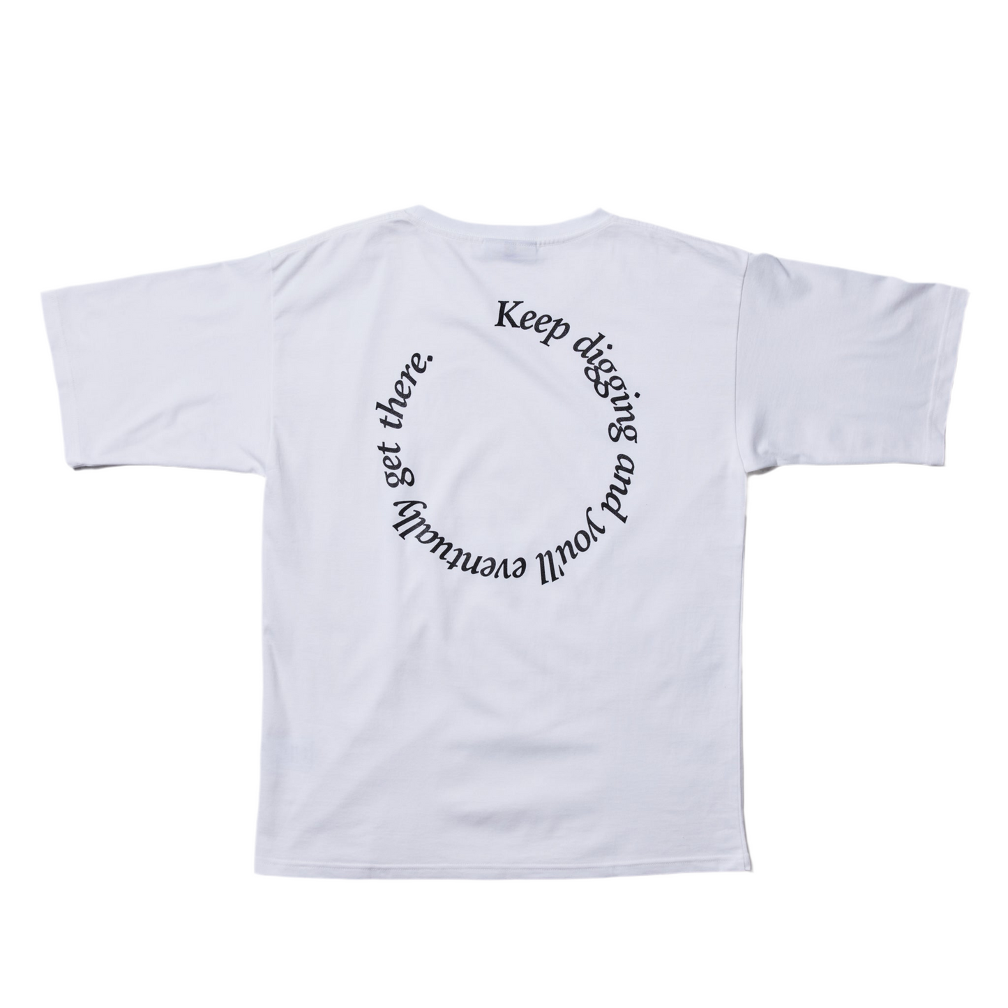 White Honor Society tagline T-shirt with black typography, unisex design, 100% cotton fabric.