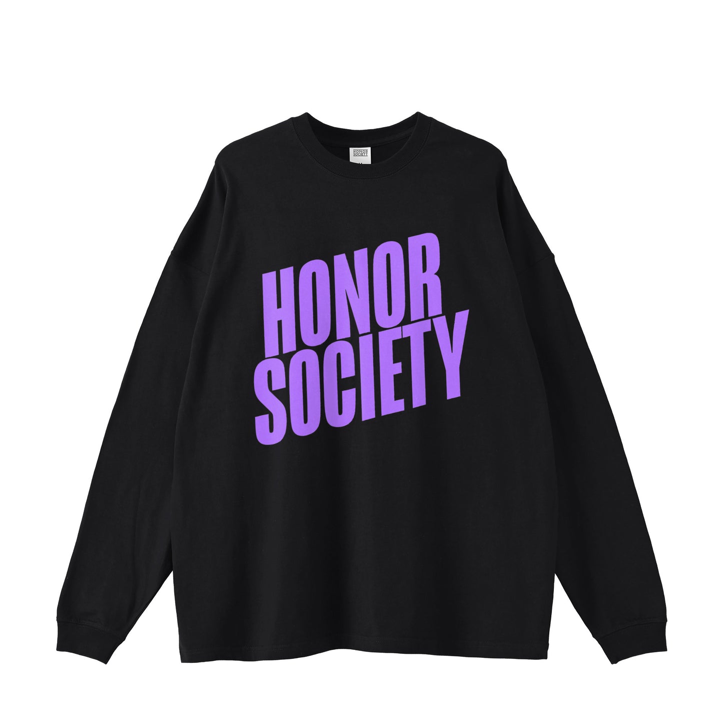 Honor Society Diagonal Long Sleeve Tshirt black image