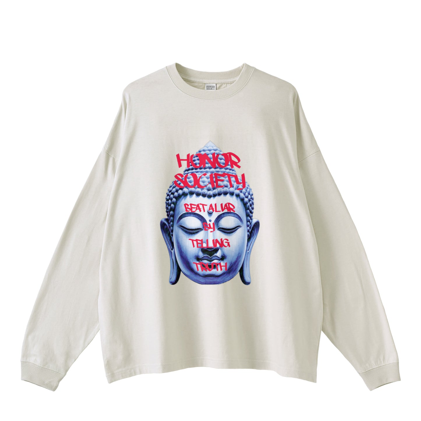 Honor Society Buddha Long sleeve Tshirt gray image