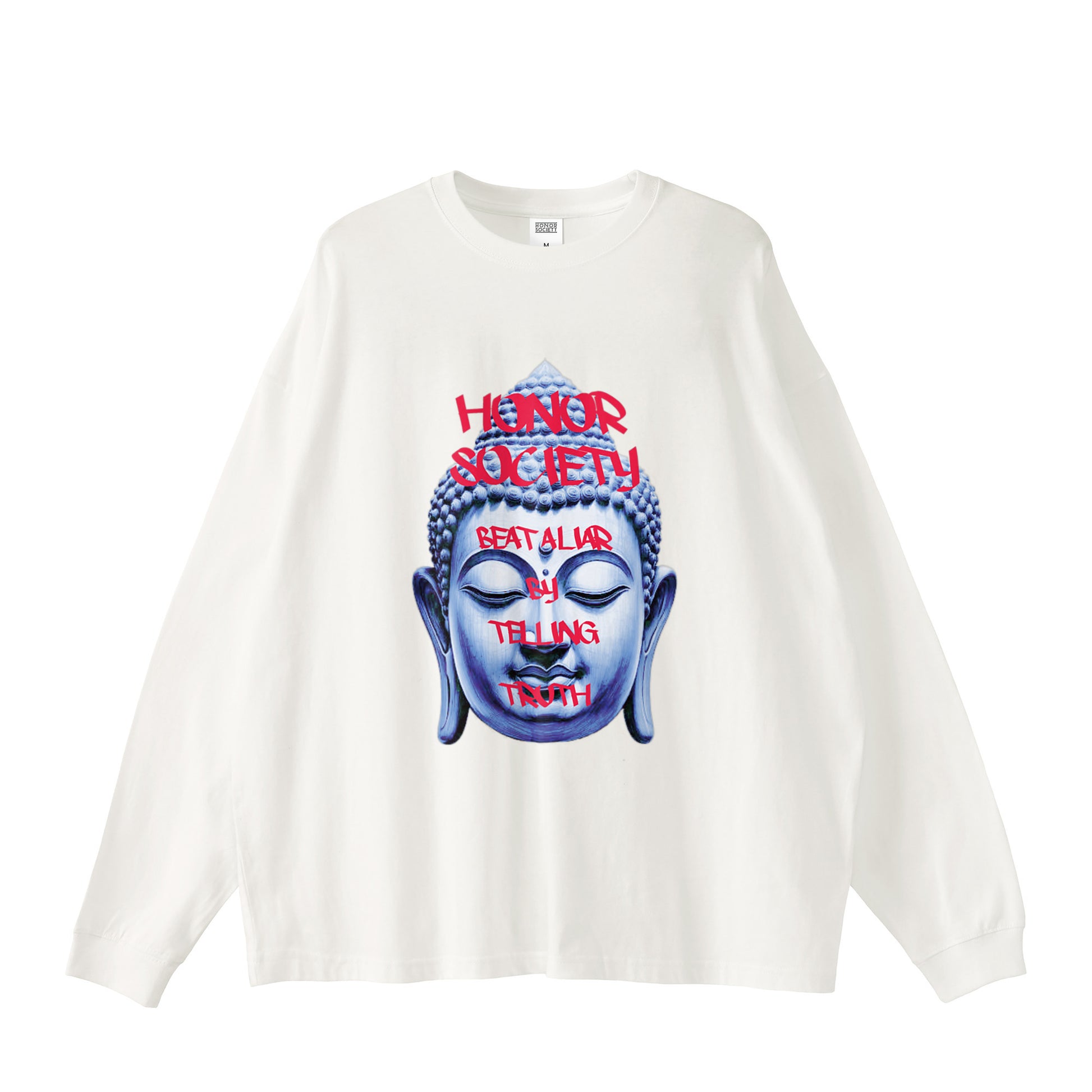 Honor Society Buddha Long sleeve Tshirt white image
